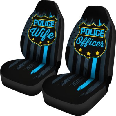 Police Wife & Officer Car Seat Covers (set of 2)