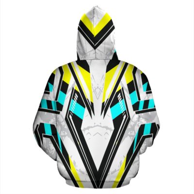 Racing Style Neon Green & Black Colorful Vibe Pullover Hoodie