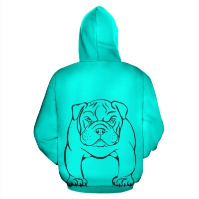Furry Pug Hoodie - pug - Pullover Hoodie