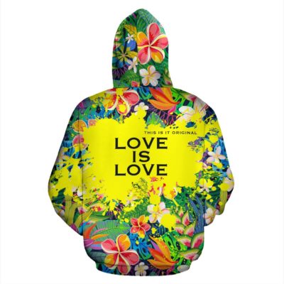 Luxury Floral - Tropical design Style Hoodie with Quote by Emotions. Rainbow Sheep - Pullover Hoodie
