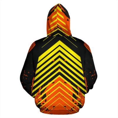 Racing Urban Style Yellow & Black Stripes Vibes Pullover Hoodie