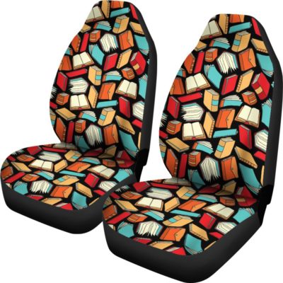 Book Lovers Pattern - Car Seat Covers (set of 2)
