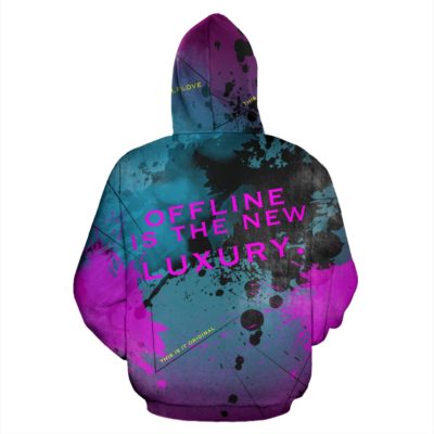 Overthinking kill my vibe. Luxury Abstract Camouflage Art Pullover Hoodie