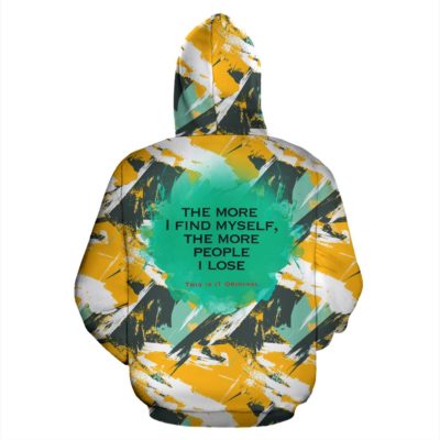 Luxury Abstract Colorful Design Hoodie With Sarcastic Quote. I think I am allergic to mornings - Pullover Hoodie