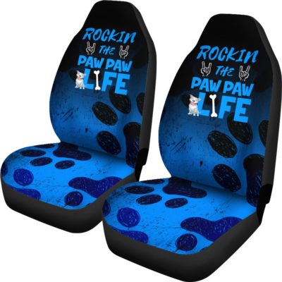 Rockin Paw Paw Life Pitbull Car Seat Covers (set of 2)