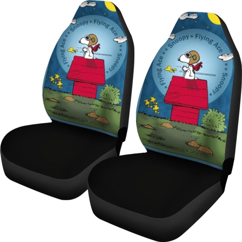 Snoopy the Flying Ace - Car Seat Covers (set of 2)
