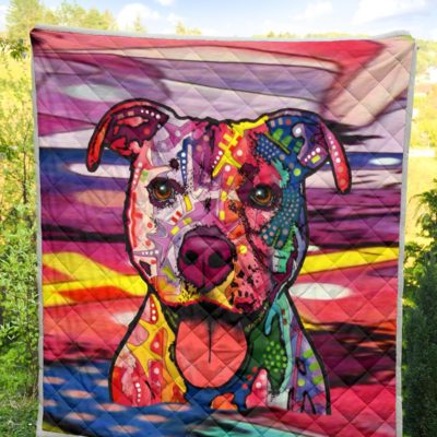 Staffordshire Terrier (Staffie) Premium Quilt - Dean Russo Art Bedding Set