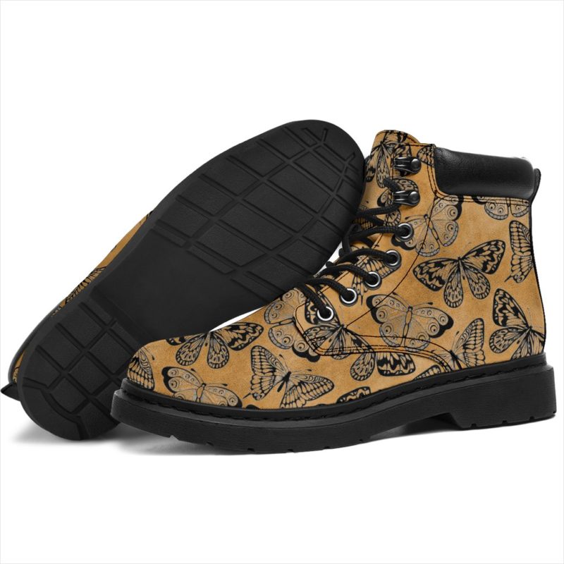 Tan Bohemian Butterfly All-Season Leather Boots