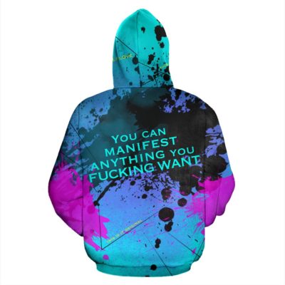 You deserve someone who is sure about you. White Splash on Black Design Pullover Hoodie
