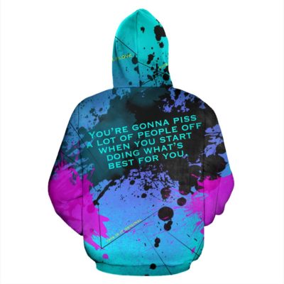 You're only as pretty as you treat people. Colorful Fresh Art Design Pullover Hoodie