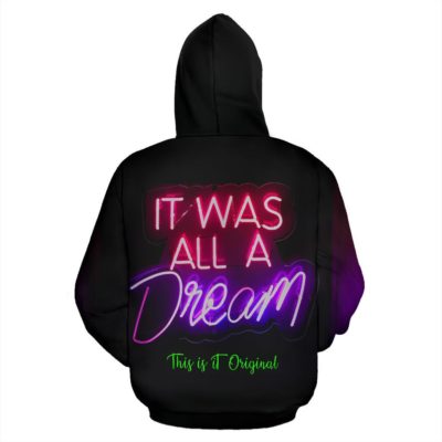 90's Bitch. Luxury Abstract Neon Vibe Design With Classic Tartan Style Pullover Hoodie