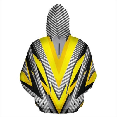 Racing Style Yellow & Silver Special Stripes Vibes Pullover Hoodie