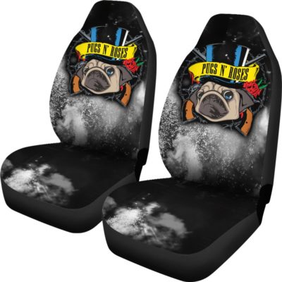 Pugs N Roses Car Seat Covers (set of 2)