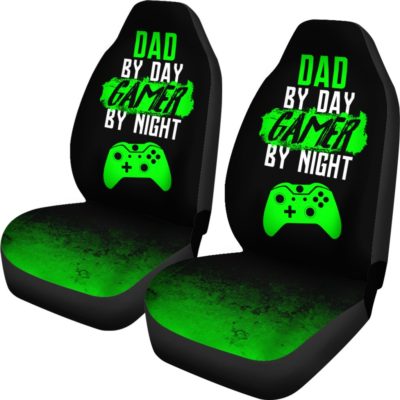 Dad By Day XB Gamer By Night Car Seat Covers (set of 2)