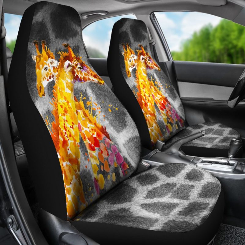 Giraffe Love Car Seat Covers (set of 2)