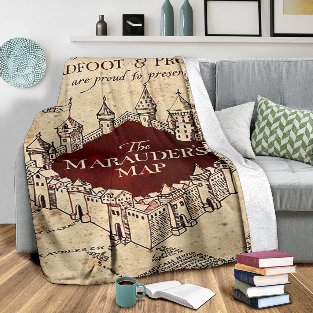 The Marauder's Map - Premium Blanket - Art Hoodie