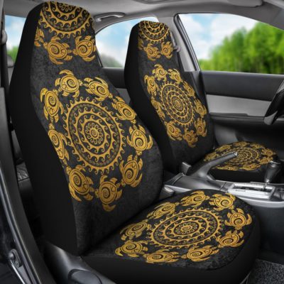Golden Mandala Turtle Car Seat Covers (set of 2)