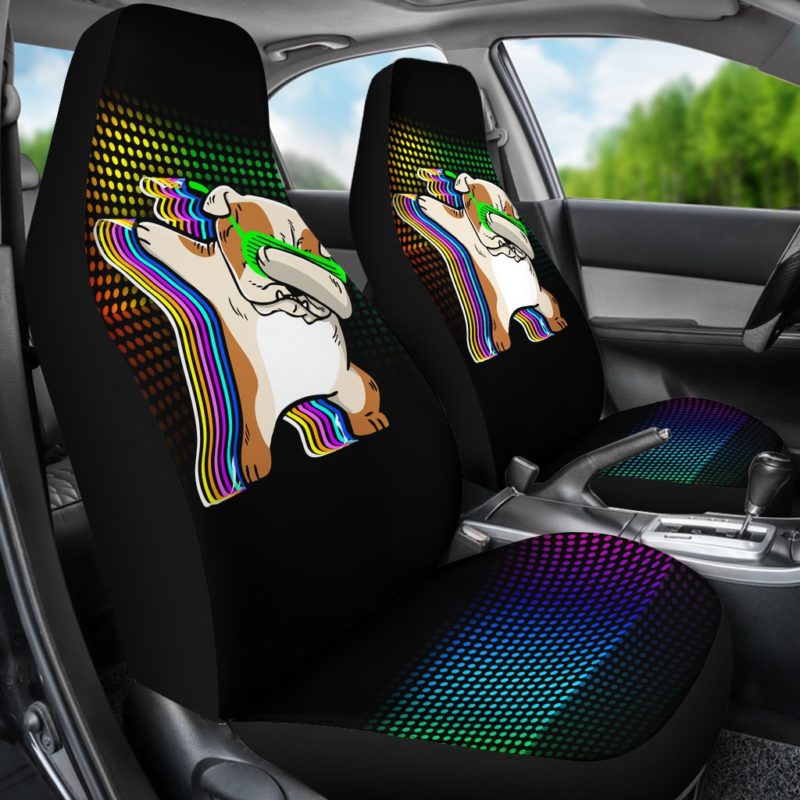 Dancing Bulldog Car Seat Covers (set of 2)
