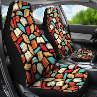 Book Lovers Pattern - Car Seat Covers (set of 2)