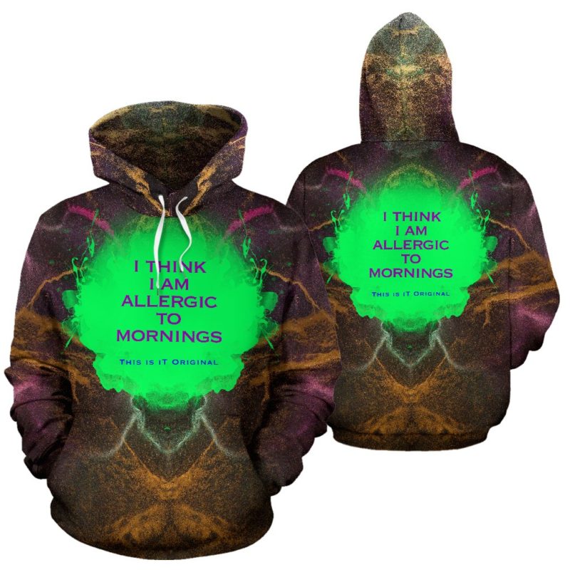 Luxury Abstract Colorful Design Hoodie With Sarcastic Quote. It's been a long day - Pullover Hoodie