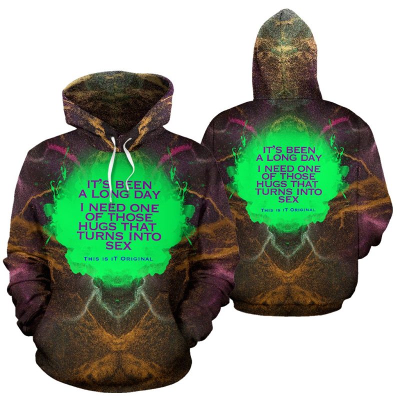 Luxury Abstract Colorful Design Hoodie With Sarcastic Quote. Life is too short - Pullover Hoodie