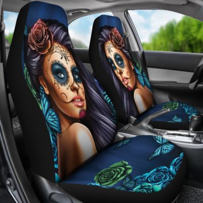 Calavera Blue Car Seat Covers (set of 2)