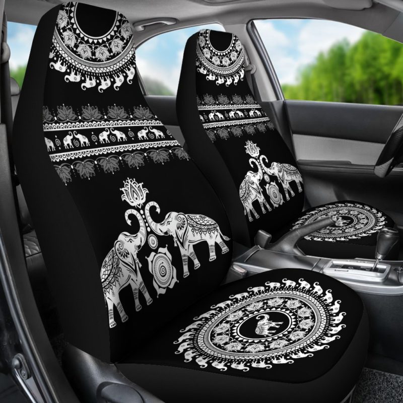 Elephant Mandala Car Seat Covers (set of 2)