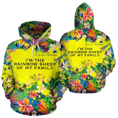Luxury Floral - Tropical design Style Hoodie with Quote by Emotions. Worst feeling - Pullover Hoodie