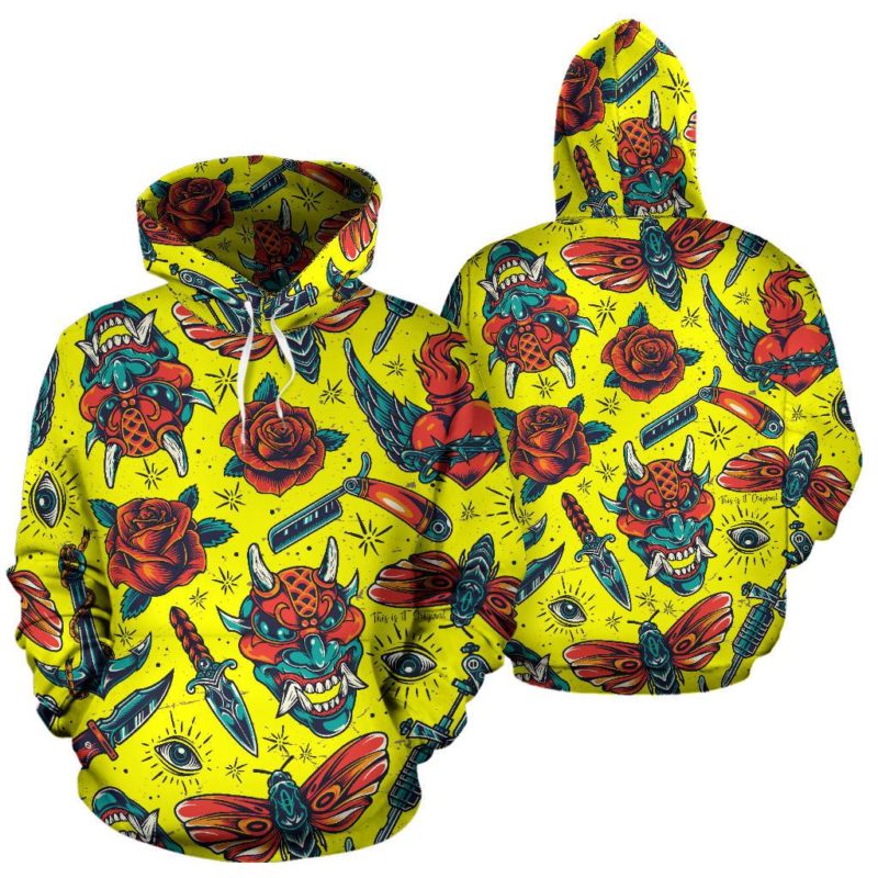 Luxurious Golden Art Deco Design One Pullover Hoodie