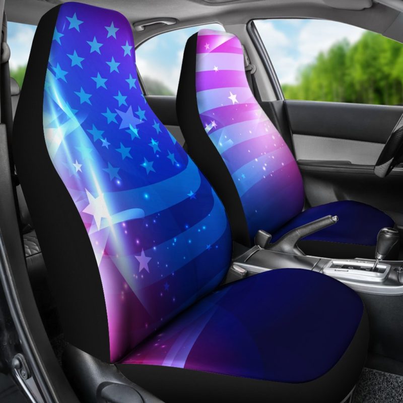 Abstract USA Car Seat Covers (set of 2)