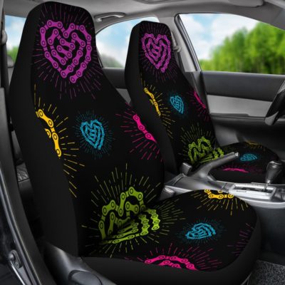 Black Chain Heart Car Seat Covers (set of 2)