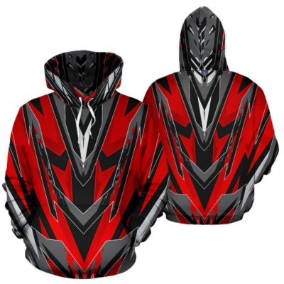 Racing Style Wild Red & Yellow Vibes Pullover Hoodie