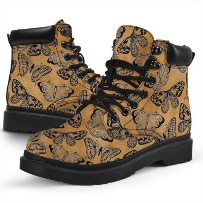Tan Bohemian Butterfly All-Season Leather Boots