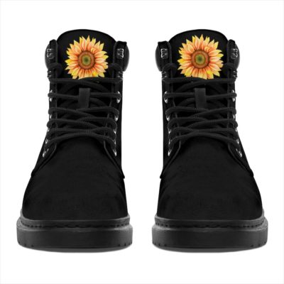 Bohemian Sunflower All-Season Leather Boots
