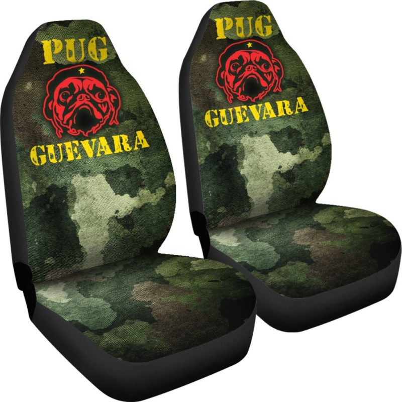 Pug Guevara Car Seat Covers (set of 2)