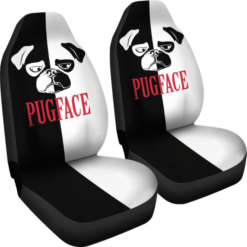 Pugface Car Seat Covers (set of 2)