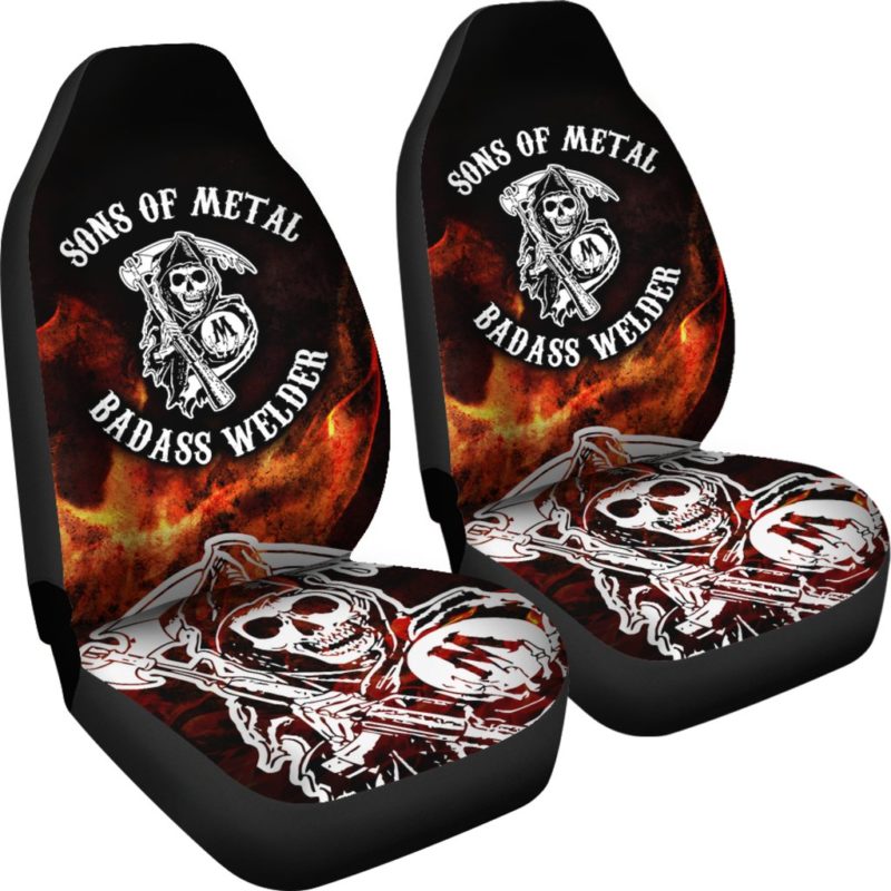 Sons of Metal Car Seat Covers (set of 2)