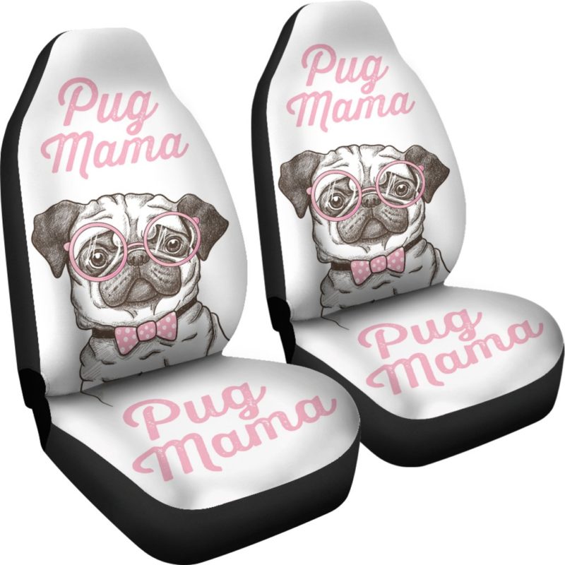 Pug Mama Car Seat Covers (set of 2) - pug bestseller Car Seat Covers (set of 2)
