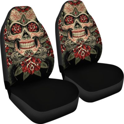 Skull And Roses - Car Seat Covers (set of 2)