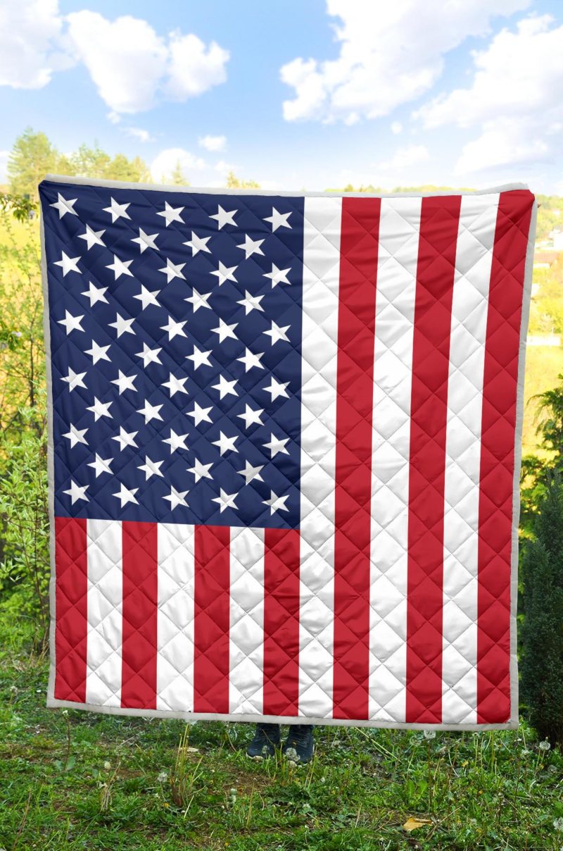 US Flag Design Premium Quilt Bedding Set