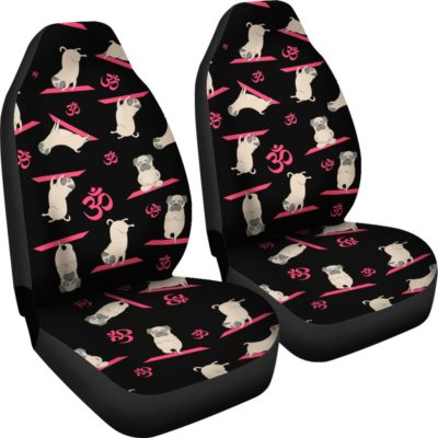 Yoga Pug Car Seat Covers (set of 2) - pug bestseller Car Seat Covers (set of 2)