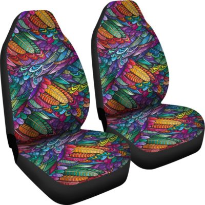 Boho Feathers Car Seat Covers (set of 2)