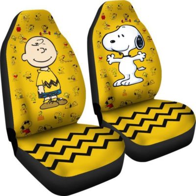 Charlie & Snoopy V2 (Set of 2) Car Seat Covers (set of 2)