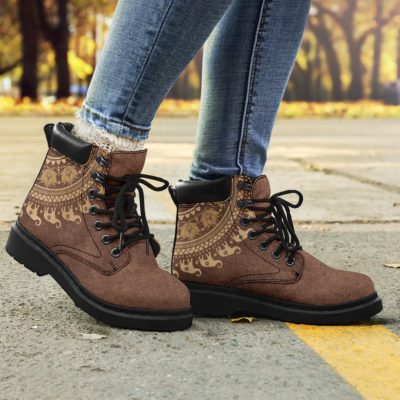 Brown Bohemian Elephant All-Season Leather Boots