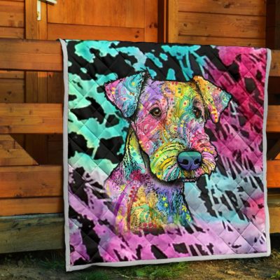 Airedale Terrier Premium Quilt - Dean Russo Art Bedding Set