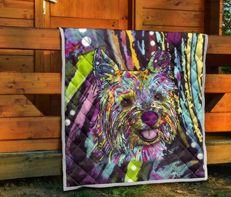Cairn Terrier Premium Quilt - Dean Russo Art Bedding Set