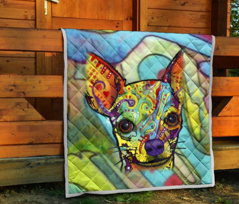 Chihuahua Premium Quilt - Dean Russo Art Bedding Set