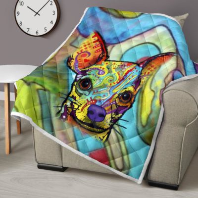 Chihuahua Premium Quilt - Dean Russo Art Bedding Set