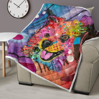 Pomeranian Premium Quilt - Dean Russo Art Bedding Set