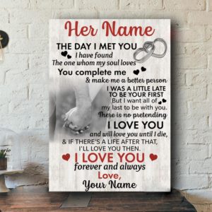 Personalized Gift For Him Love You Until I Die Canvas